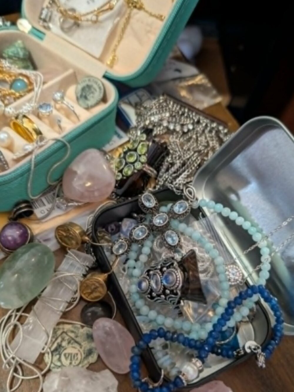 Sterling Silver, gems, ancient coins mystery treasure chest!